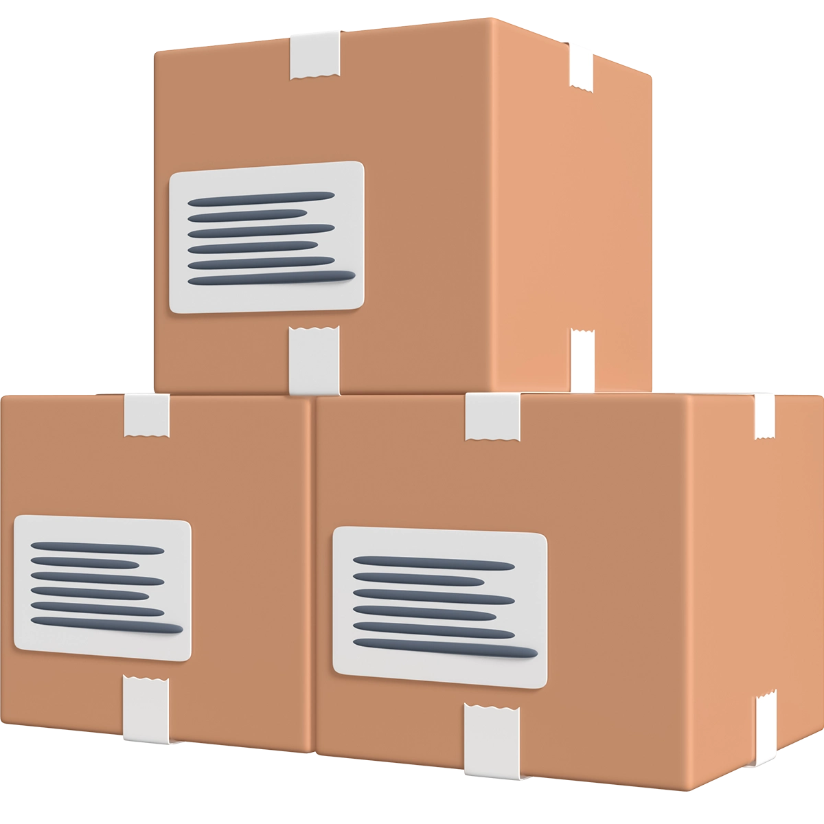 Cajas listas para despacho de MG Soluciones Gráficas